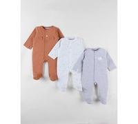 Set de 3 Pyjamas Bébé en Jersey de Coton 0M