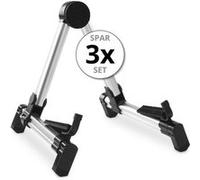 Set de 3 Rocktile GSF-2020S support de guitare universel pliable argenté