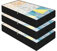 Set de 3 sacs de rangement pliables sous le lit Noir Vendos85