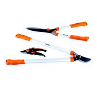 Set de 3 sécateurs de jardin premium - FUXTEC FX-SPS3 - à main, pour branches, pour haies