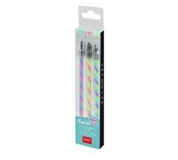Legami – Lot de 3 stylos gel multicolores, 14,5 cm, pointe 1,0 mm, encres contrastées