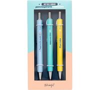Set De 3 Stylos Pour Vous Inspirer Et Vous Surpasser, Multicolore