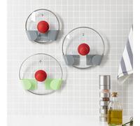 Set de 3 Supports Mural Adhésif pour Couvercle de Cuisine Smarack InnovaGoods