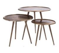 Amadeus - Set de 3 Tables Basses Roseline Or