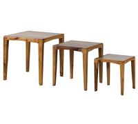 Set de 3 Tables d'appoint - Bois Massif de Palissandre laqué - Ancona #112