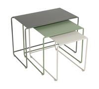 Set de 3 tables de jardin Oulala LxWxH 55x30x40cm/ 50.5x30x34cm/ 40x40x37cm