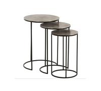Lot de 3 Tables Gigognes Design "Roday" 60cm Noir