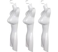set de 3 torses féminins - 72 cm de torse de femme en plastique - torse semi-plastique de couleur blanche - buste de mannequin - 3 pièces de corps de femme semi-plastique - mannequin figure - mannequi