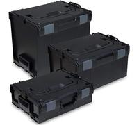 Set de 3 valises à outils L-BOXX® 136+238+374, vide, noir, boîte de transport pour rangement et organisation des outils