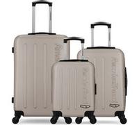 Set de 3 valises american travel - - valise weekend , valise cabine et valise cabine xxs bronx - beige beige G