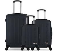 Set de 3 valises american travel - - valise weekend , valise cabine et valise cabine xxs bronx - noir noir G