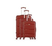 - set de 3 valises centaure 75 cm 4 roues - bordeaux