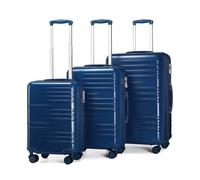 Set de 3 valises de voyage - BRITISH TRAVELLER - 54/64/74 cm - Coque rigide ABS+PC - Cadenas TSA - 4 roulettes