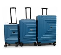 Set de 3 valises - GERARD PASQUIER - ABS - 4 roulettes - Rigide - VA012 Bleu