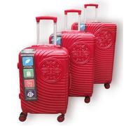 Set de 3 valises - GERARD PASQUIER - ABS - Rouge - Coque rigide - Trolley inclus
