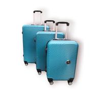 Set de 3 valises - GERARD PASQUIER - Bleu - Coque rigide ABS - 4 roulettes 360° - Trolley inclus