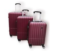 Set de 3 valises - GERARD PASQUIER - Rouge - ABS - 4 roulettes - Trolley inclus