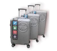 Set de 3 valises - GERARD PASQUIER - Silver - ABS - 4 roulettes - Rigide