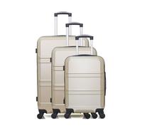 Set de 3 valises - HERO - UTAH - 4 roues - Beige