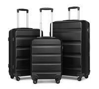 Set de 3 valises rigides - KONO - 55/66/75 cm (19/24/28"") - Coque ABS - Roulettes 360° - Serrure TSA