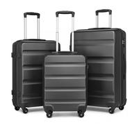 Set de 3 valises rigides - KONO - Set 3 pièces - 55/66/75 cm - ABS - Serrure TSA