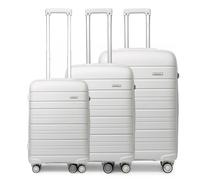 Set de 3 valises rigides - KONO - Set 55/65/76 cm - Coque ABS - 4 roulettes 360° - Cadenas TSA