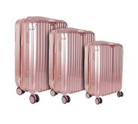 Lot de 3 Valises "Paris" 76cm Rose