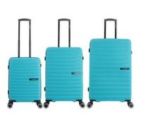 Set de 3 valises Saxoline Fiesta 55/67/77 cm 8 Roues Polypropylène Turquoise Turquoise