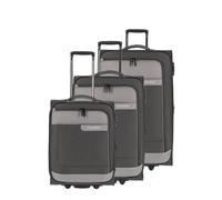 travelite set de valises à 2 roues coque souple en matériau recyclé, tailles L/M/S, bagages série VIIA : set de trolley avec bagage à main aux dimensions IATA pour les bagages à bord