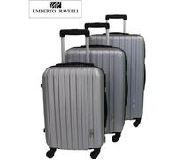 Set de 3 valises - Umberto Ravelli - ABS - Argent - 20/24/28 pouces - 4 roulettes silencieuses