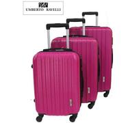 Set de 3 valises - Umberto Ravelli - Rose - ABS - 20/24/28 pouces - Roulettes silencieuses