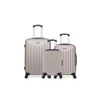 Set de 3 valises - - valise weekend , valise cabine et valise cabine xxs brooklyn - beige