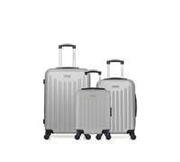 Set de 3 valises - - valise weekend , valise cabine et valise cabine xxs brooklyn - gris