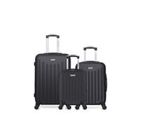 Set de 3 valises - - valise weekend , valise cabine et valise cabine xxs brooklyn - noir