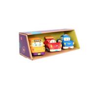 set de 3 vehicules bus police et f1