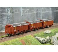 ROCO Set 3x wagons à toit coulissant, SNCF ép IV - HO 1/87 - ROCO 6600173