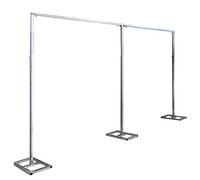 Set de 3 x 6 m, pour mariage, décoration de mariage, support pour fond de scène avec bases en acier inoxydable lestées pour fêtes de mariage, fond photographique, 3 x 6 m