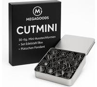 set de 30 mini emporte-pièces en acier inoxydable Boîte à biscuits Fondant FR.