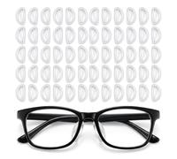 Set de 30 Paires de Coussinet Lunettes Nez Forme D Airbag Blanc Semi-Transparent Bekecidi, Accessoire Anti Glisse Lunettes pour Lunettes de Vue et de Soleil dans le Quotidien