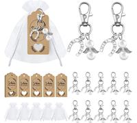 Set de 30 sachets cadeaux blancs et étiquettes kraft
