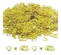 Set de 35g de confettis de décoration, décorations confettis de cœurs, decoration confetti d'anniversaire en or, pour le bricolage, les invitations fête, les sacs cadeaux, les ballons, les cartes vœux