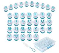 Set de 36 Emporte-Pièces Lettres et Chiffres avec 8 Outils de Sculpture et Brosse de Nettoyage