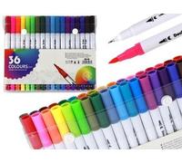 Set de 36 marqueurs double face multicolores dans un organiseur