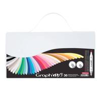 Graph'it Marqueurs à alcool Brush Essential – Double pointe extra-fine et pinceau – Set de 36