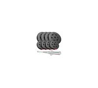 Set de 39 kg Barre d'Haltère avec Disques de poids, Ensemble d'haltères avec Barre longue 167 cm, Kit d'haltères avec poids pour musculation 4 x 5