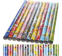 set de 4 (4 rouleaux) papier cadeau enfants 200x70cm chacun