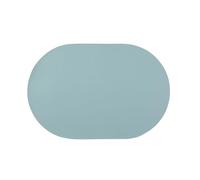 Set de 4/6 Sets de Table ovales, Sets de Table en Simili Cuir, Tapis de Table à Manger imperméables et antidérapants for Une Utilisation intérieure et extérieure(Mist Blue,Set of 4)