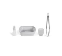 Set de 4 accessoires pour friteuse sans huile - LIVOO - MEN428 - 1 moule 2 en 1 pliable - 1 set de 12 moules - 1 pinceau - 1 pince