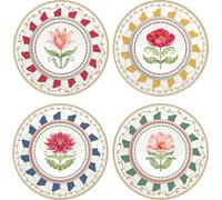 set de 4 assiettes à gâteaux FLOWERY fleurs D. 19cm en porcelaine dans GB Easy Life