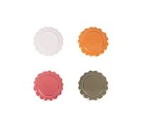 Set de 4 assiettes à pain Agra 15 cm - - Multicolore - Grès